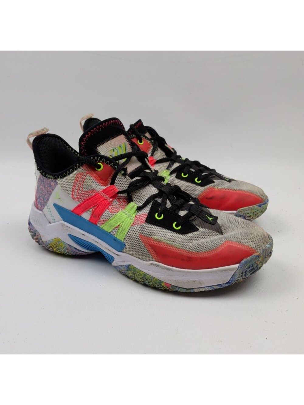 Jordan One Take 4 Russell Westbrook White Multi-Color Basketball Shoes Size 8